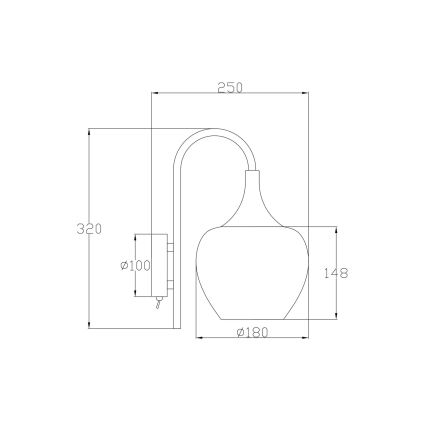 Globo - Vägglampa 1xE27/40W/230V vit/antracit