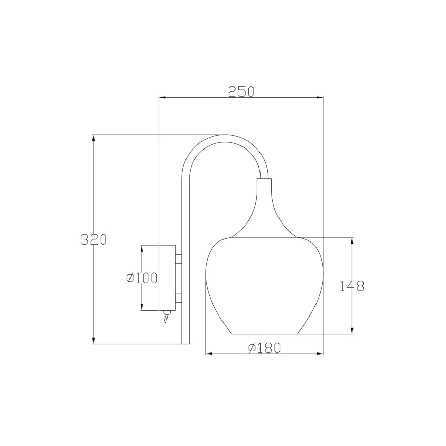 Globo - Vägglampa 1xE27/40W/230V vit/antracit
