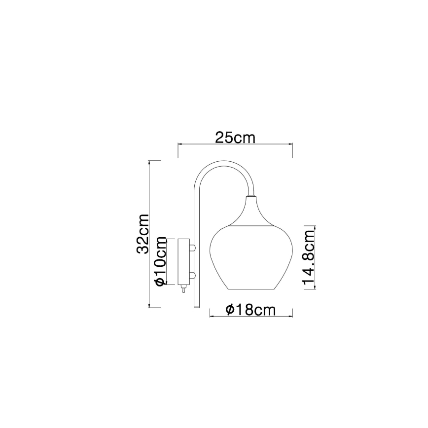Globo - Vägglampa 1xE27/40W/230V vit