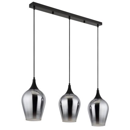 Globo - Ljuskrona med textilsladd 3xE27/60W/230V