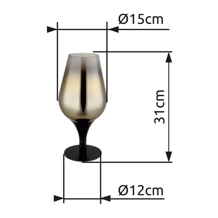 Globo - Bordslampa 1xE27/40W/230V diameter 15 cm guld