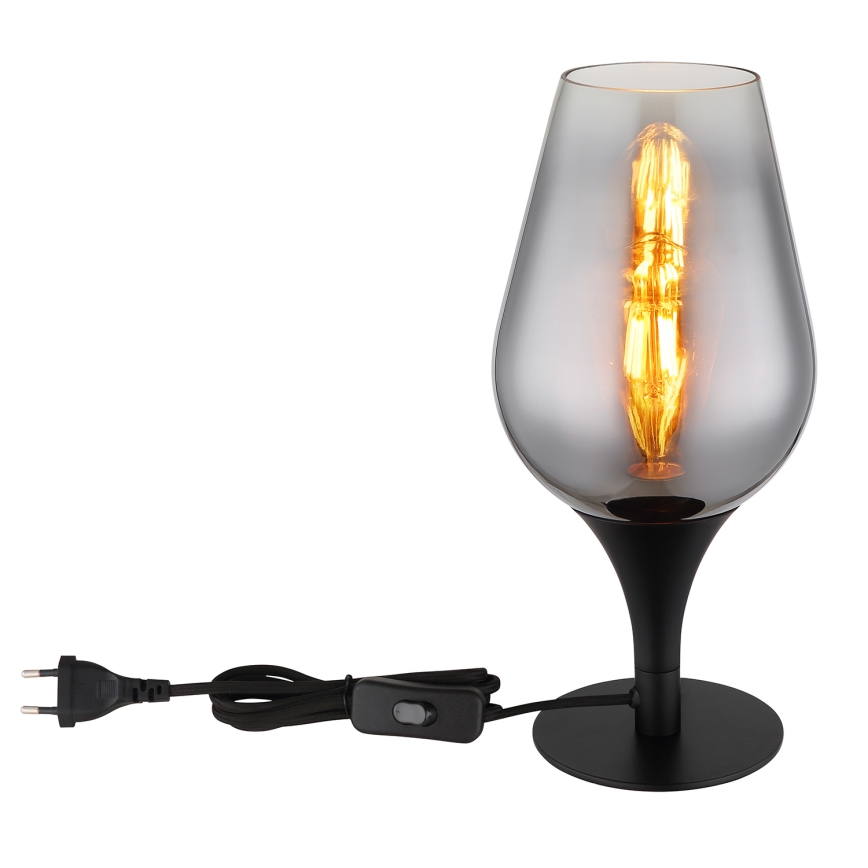 Globo - Bordslampa 1xE27/40W/230V diameter 15 cm svart