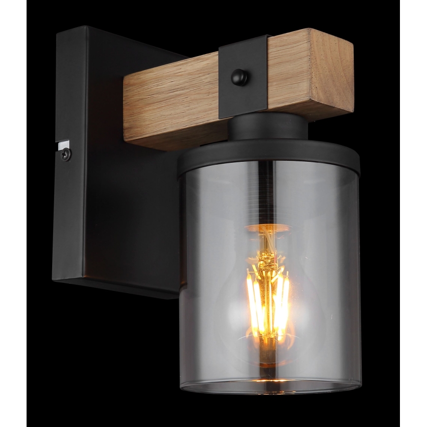 Globo - Vägglampa 1xE27/60W/230V ek/rökig