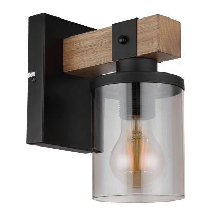 Globo - Vägglampa 1xE27/60W/230V ek/rökig