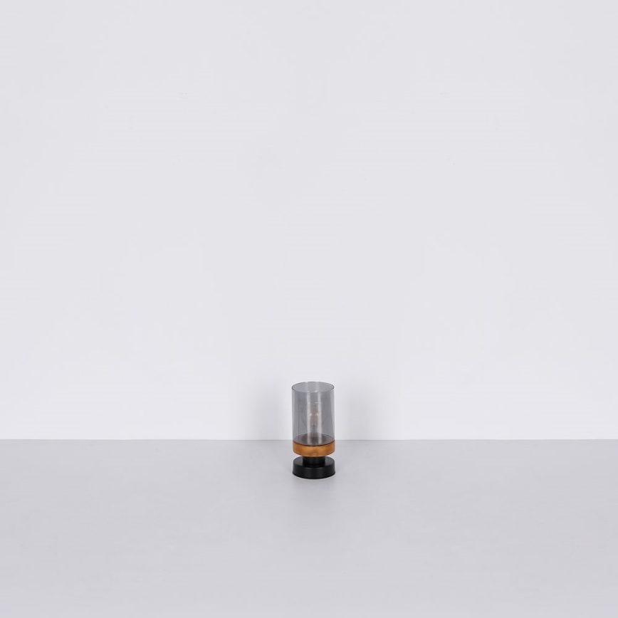 Globo - Bordslampa 1xE27/40W/230V metall/trä