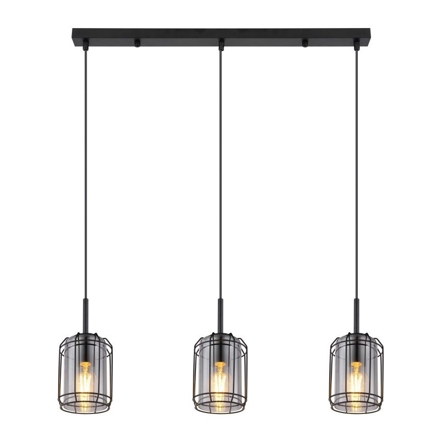 Globo - Ljusskrona med upphängningsrem  3xE27/60W/230V