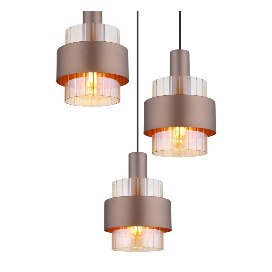 Globo - Hänglampa på kabel 3xE27/60W/230V