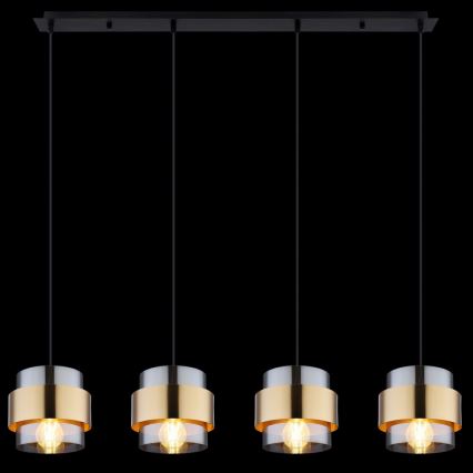Globo - Taklampa med 4xE27/60W/230V svart/mässing