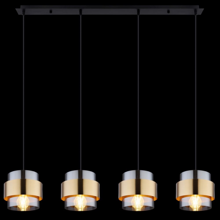 Globo - Taklampa med 4xE27/60W/230V svart/mässing