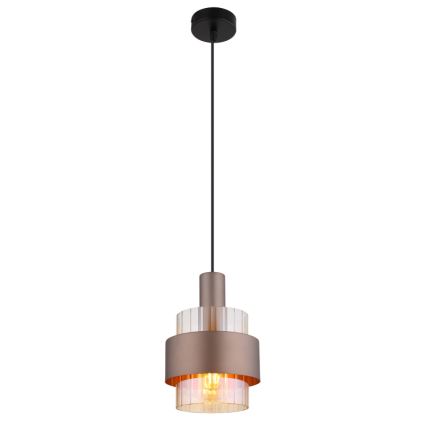 Globo - Ljuskrona med textilsladd 1xE27/60W/230V diameter 18,5 cm