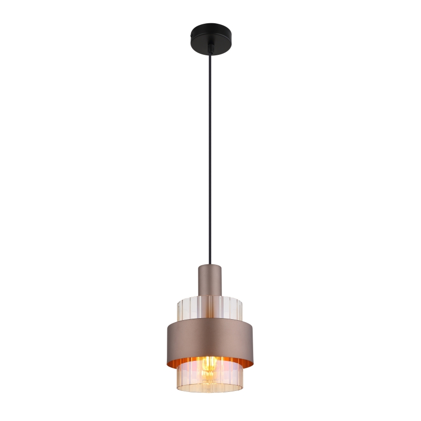 Globo - Ljuskrona med textilsladd 1xE27/60W/230V diameter 18,5 cm