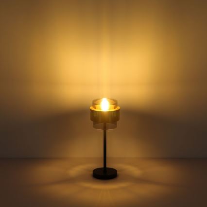 Globo - Bordslampa 1xE27/60W/230V svart/mässing