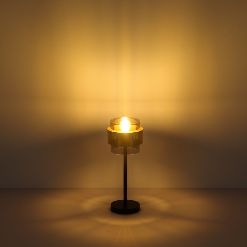 Globo - Bordslampa 1xE27/60W/230V svart/mässing