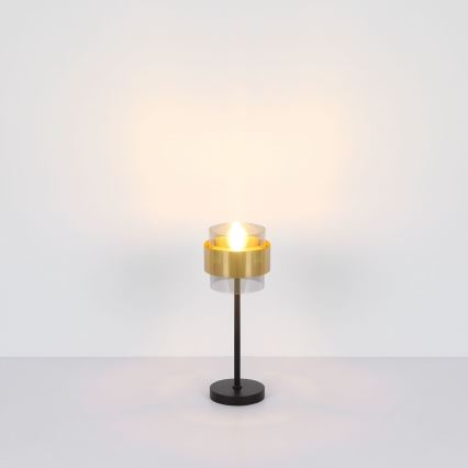 Globo - Bordslampa 1xE27/60W/230V svart/mässing
