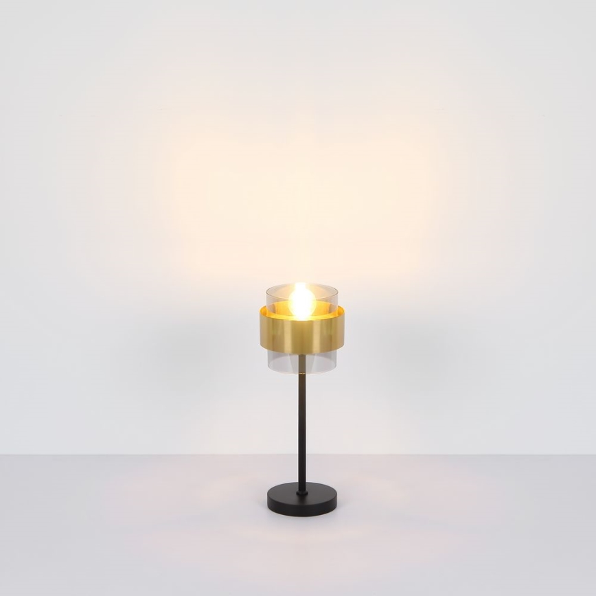 Globo - Bordslampa 1xE27/60W/230V svart/mässing