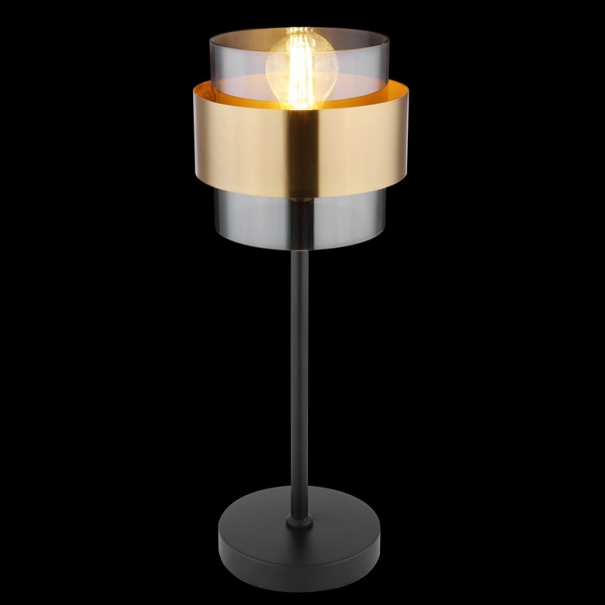 Globo - Bordslampa 1xE27/60W/230V svart/mässing