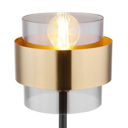 Globo - Bordslampa 1xE27/60W/230V svart/mässing