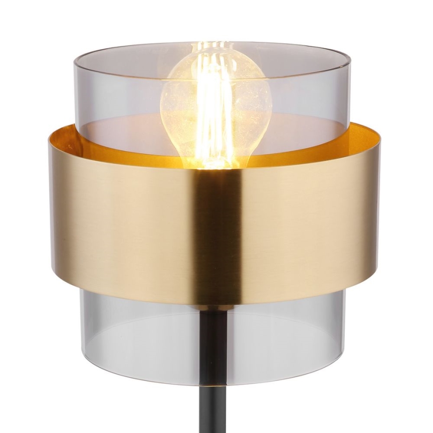 Globo - Bordslampa 1xE27/60W/230V svart/mässing