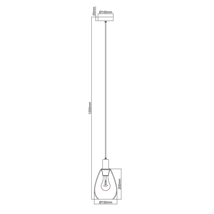 Globo - Taklampa 1xE27/40W/230V mässing
