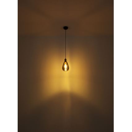 Globo - Ljuskrona med upphängningsrem 1xE27/40W/230V mässing
