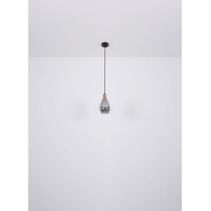 Globo - Ljuskrona med upphängningsrem 1xE27/40W/230V mässing