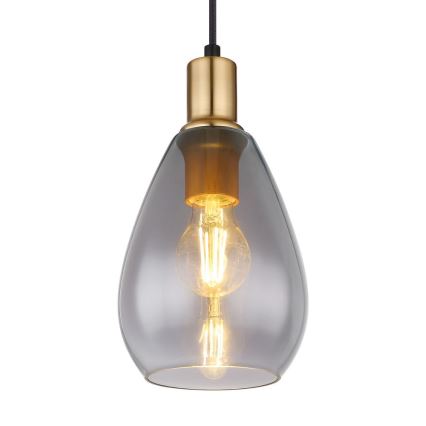 Globo - Ljuskrona med upphängningsrem 1xE27/40W/230V mässing