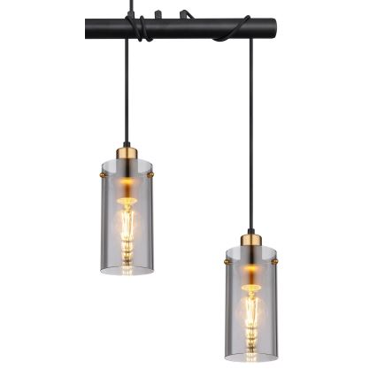 Globo - Ljuskrona med textilsladd 4xE27/40W/230V