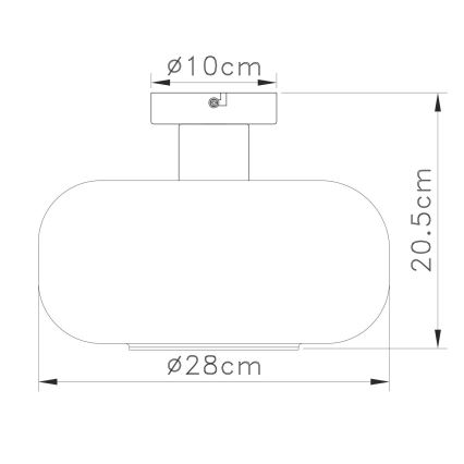 Globo - Ytmonterad ljuskrona 1xE27/40W/230V diameter 28 cm grå