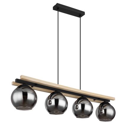 Globo - Ljuskrona med textilsladd 4xE27/25W/230V tall