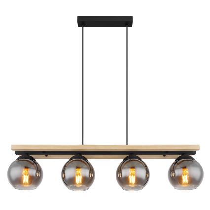 Globo - Ljuskrona med textilsladd 4xE27/25W/230V tall