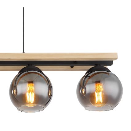 Globo - Ljuskrona med textilsladd 4xE27/25W/230V tall
