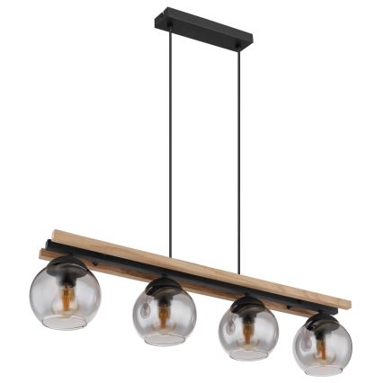 Globo - Ljuskrona med textilsladd 4xE27/25W/230V