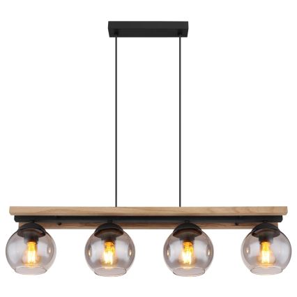 Globo - Ljuskrona med textilsladd 4xE27/25W/230V