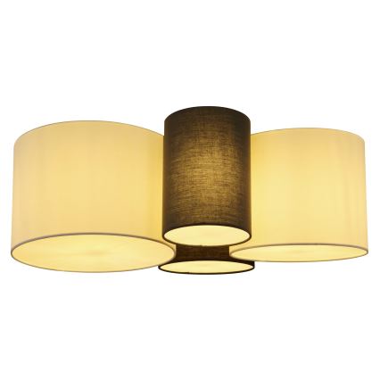 Globo 15586-4D - Taklampa MAKKI 4xE27/15W/230V vit/grå/svart