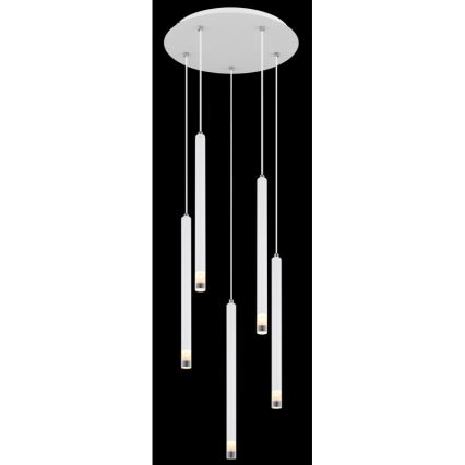 Globo - Ljuskrona med textilsladd 5xG9/4W/230V diameter 34 cm