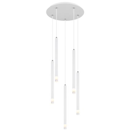 Globo - Ljuskrona med textilsladd 5xG9/4W/230V diameter 34 cm