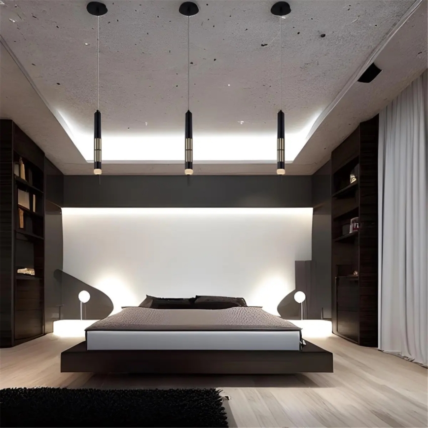 Globo 15630H - LED-pendellampa med vajer PENNY LED/12W/230V 3000K svart