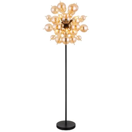 Globo - Golvlampa 6xE14/25W/230V brun/rökig