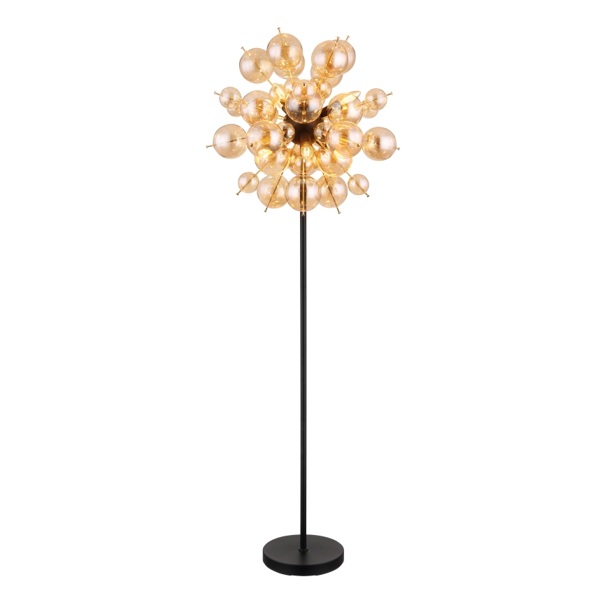 Globo - Golvlampa 6xE14/25W/230V brun/rökig