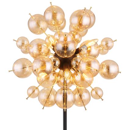 Globo - Golvlampa 6xE14/25W/230V brun/rökig