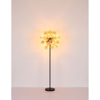 Globo - Golvlampa 6xE14/25W/230V brun/rökig