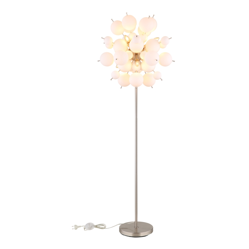 Globo - Golvlampa 6xE14/25W/230V vit