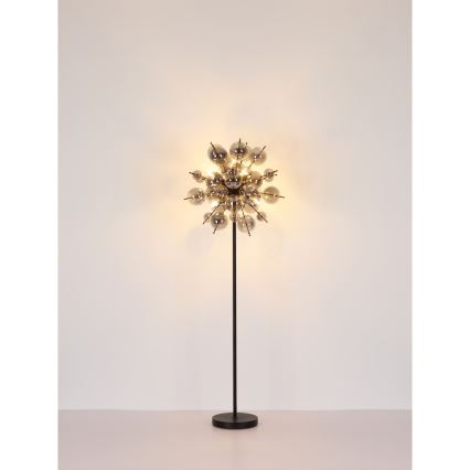 Globo - Golvlampa 6xE14/25W/230V svart/rökig