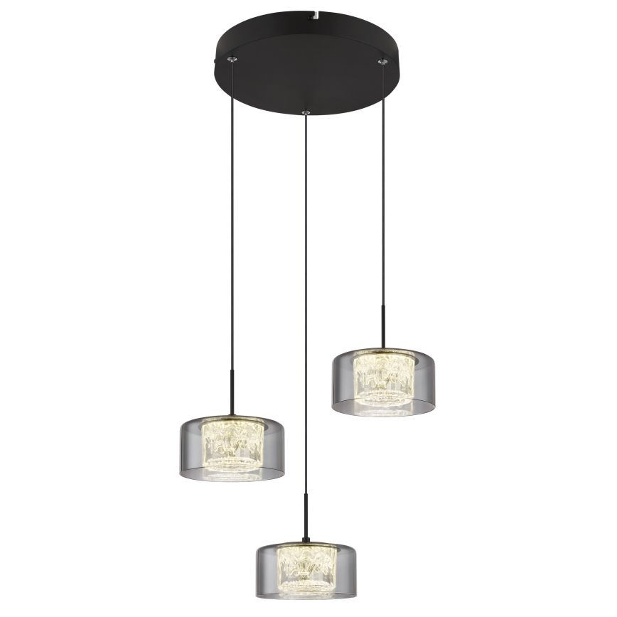 Globo - LED ljuskrona med textilsladd 3xLED/8W/230V