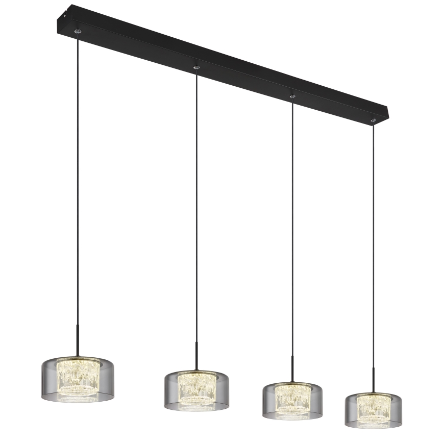 Globo - LED ljuskrona med textilsladd 4xLED/8W/230V