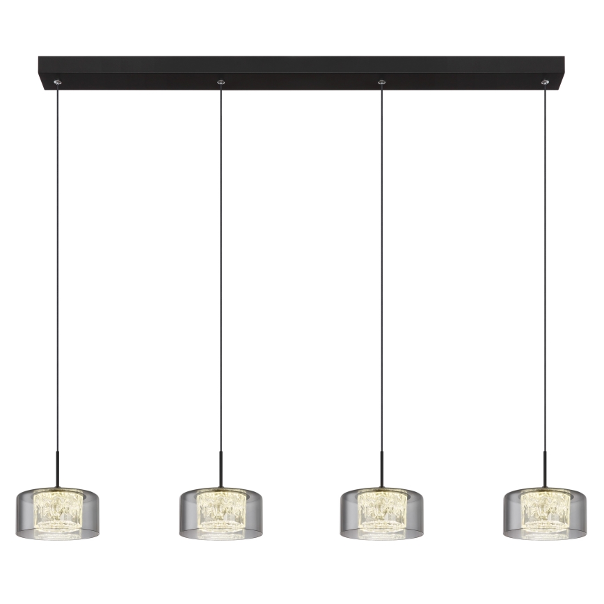 Globo - LED ljuskrona med textilsladd 4xLED/8W/230V
