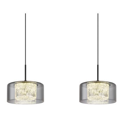 Globo - LED ljuskrona med textilsladd 4xLED/8W/230V