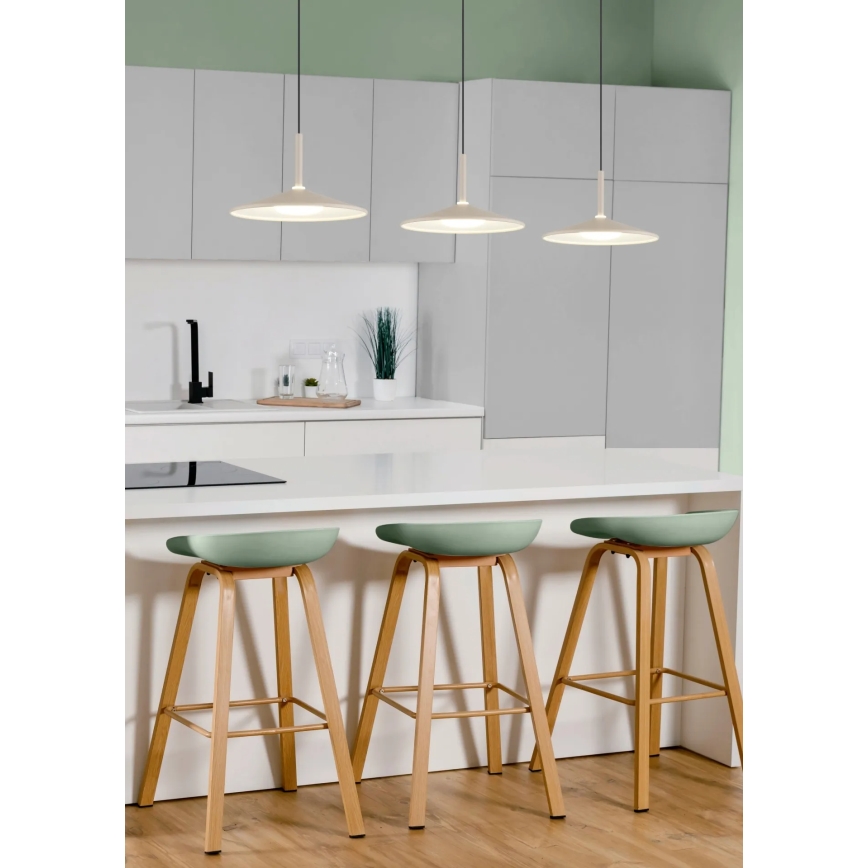 Globo - LED-pendel på vajer LED/24W/230V 4000K krämfärgad