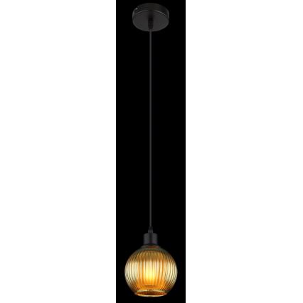 Globo - Ljuskrona med textilsladd 1xE27/25W/230V diameter 15 cm grön