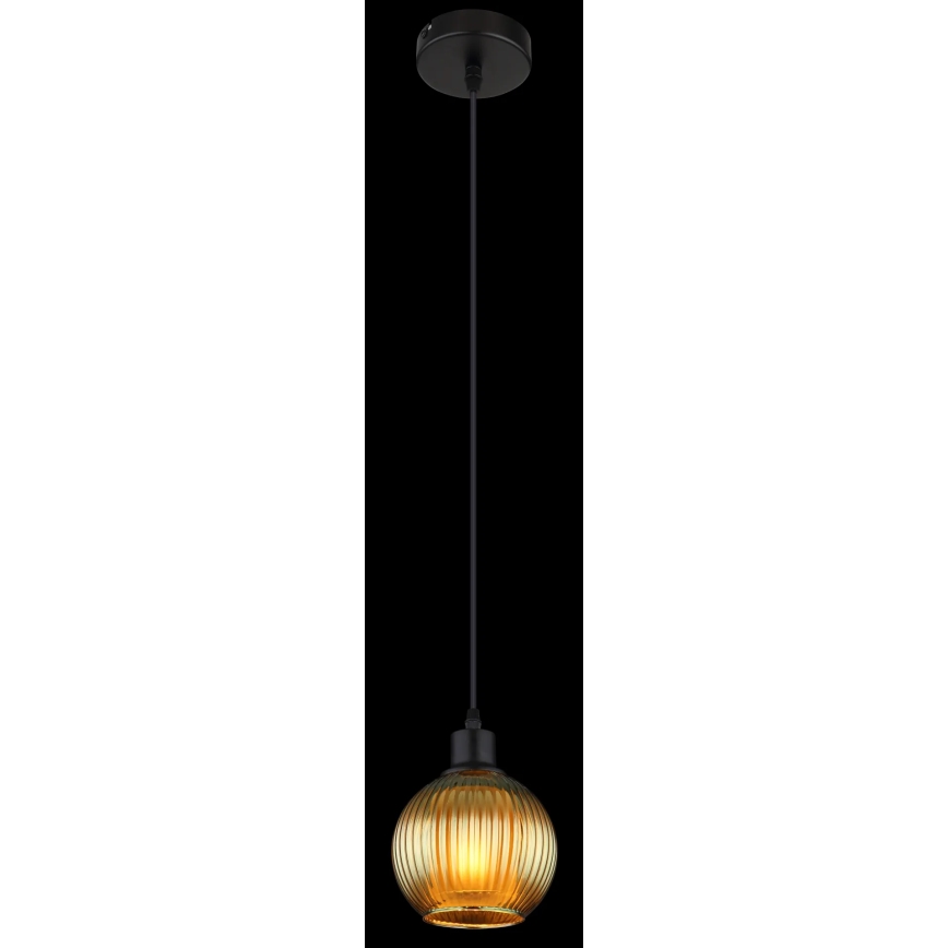 Globo - Ljuskrona med textilsladd 1xE27/25W/230V diameter 15 cm grön